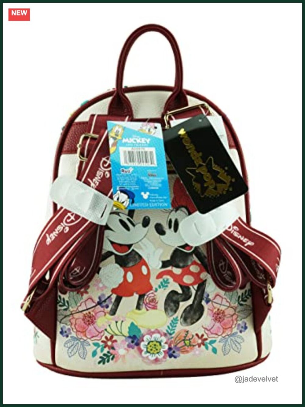 Vegan Leather Mini Backpack Disney Mickey Minnie Mouse Purse View 4